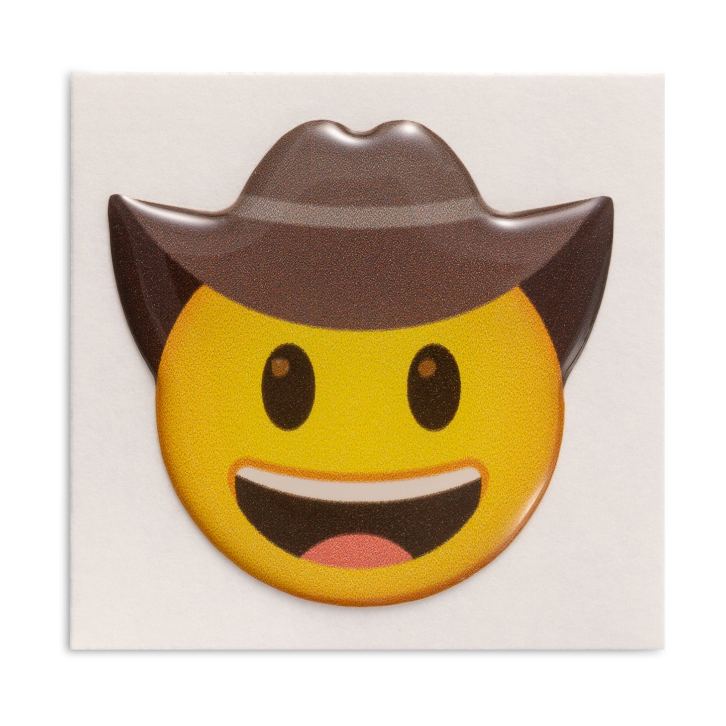 Cowboy hat face - Emoji Bubble Sticker