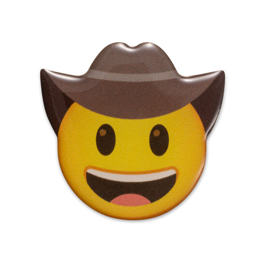 Cowboy hat face - Emoji Bubble Sticker