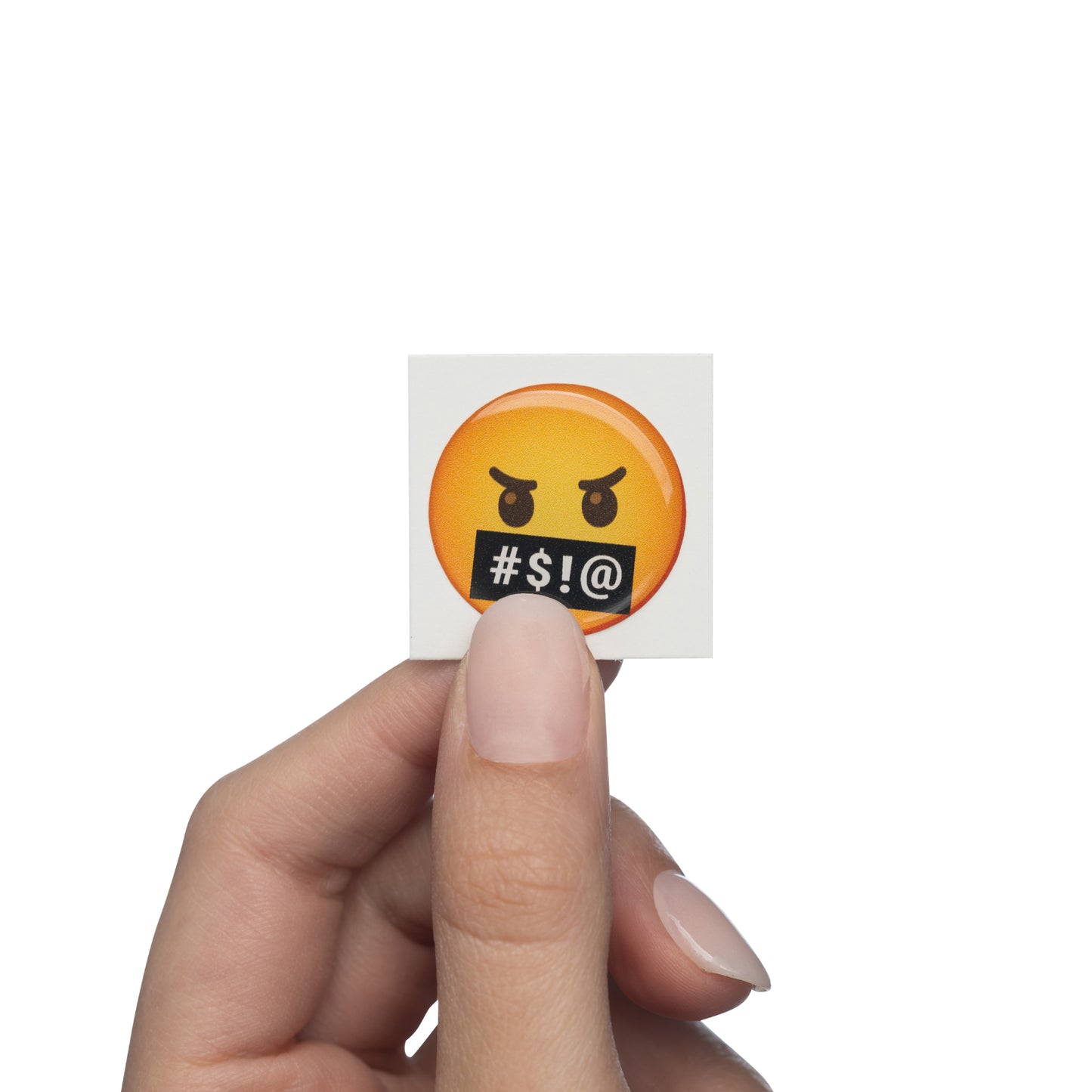 Face with symbols on mouth - Emoji Bubble Sticker