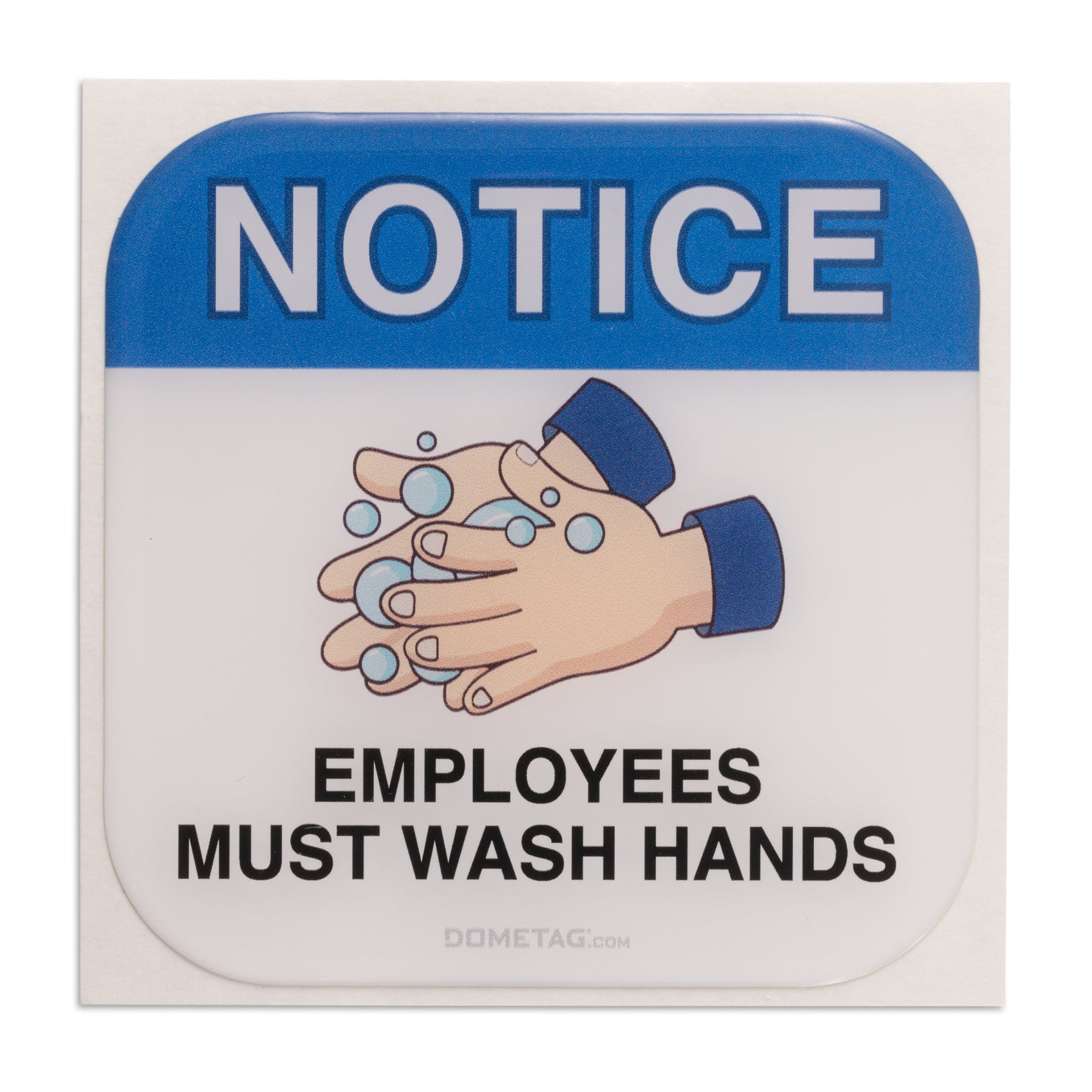 Employees Must Wash Hands - Info Bubble Sticker