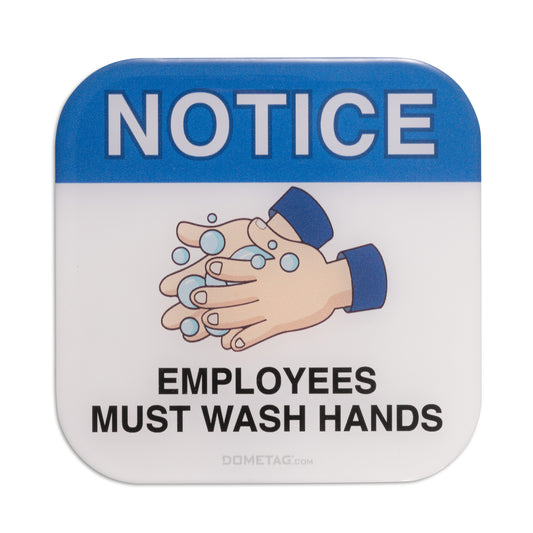 Employees Must Wash Hands - Info Bubble Sticker