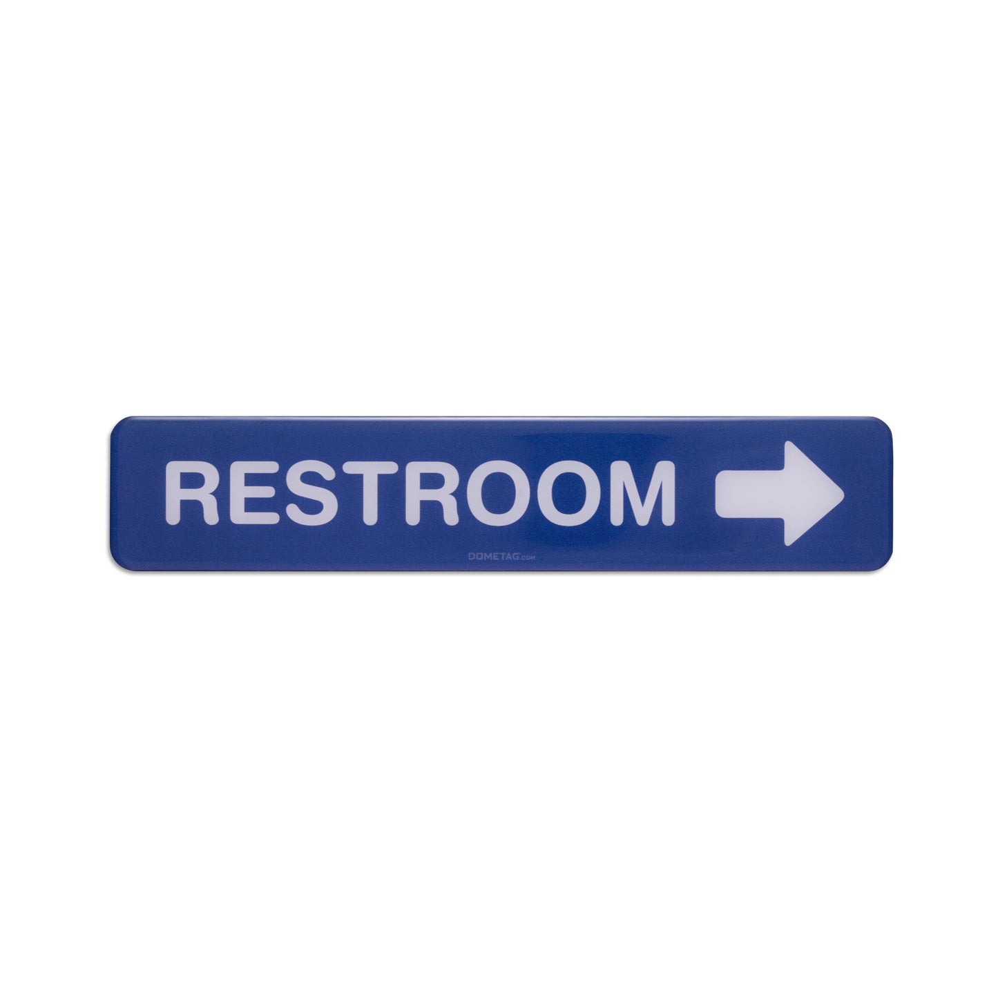 Restroom Right Arrow 7.5x1.5 - Sign Bubble Sticker