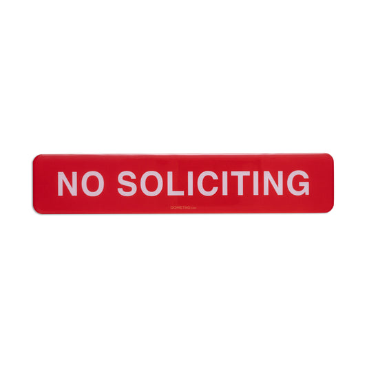 No Soliciting 7.5x1.5 - Sign Bubble Sticker