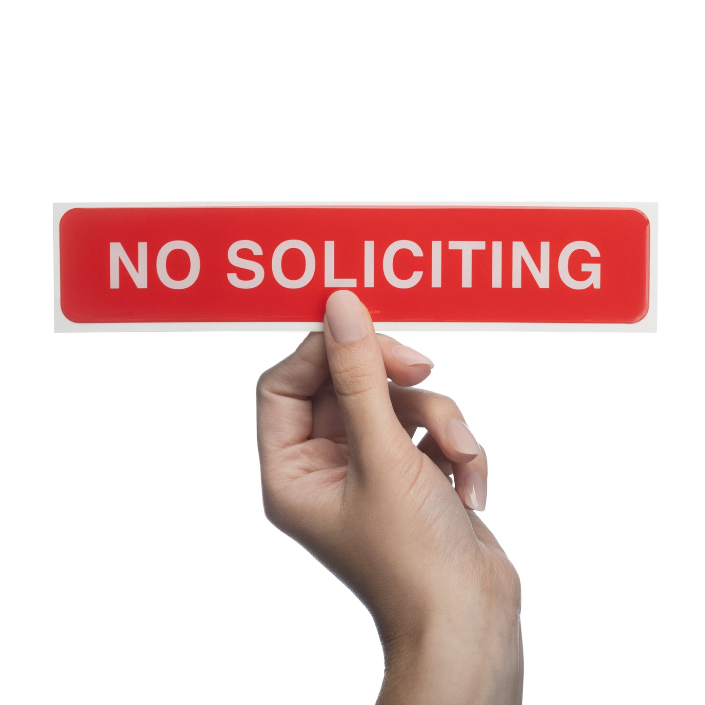 No Soliciting 7.5x1.5 - Sign Bubble Sticker