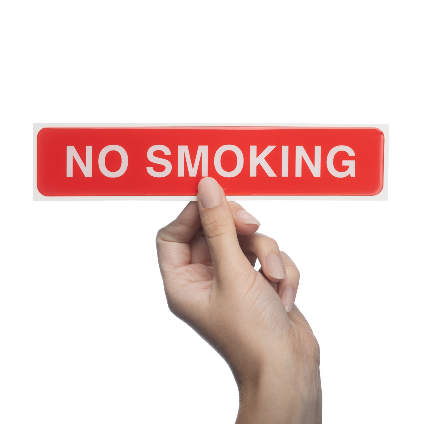 No Smoking 7.5x1.5 - Sign Bubble Sticker
