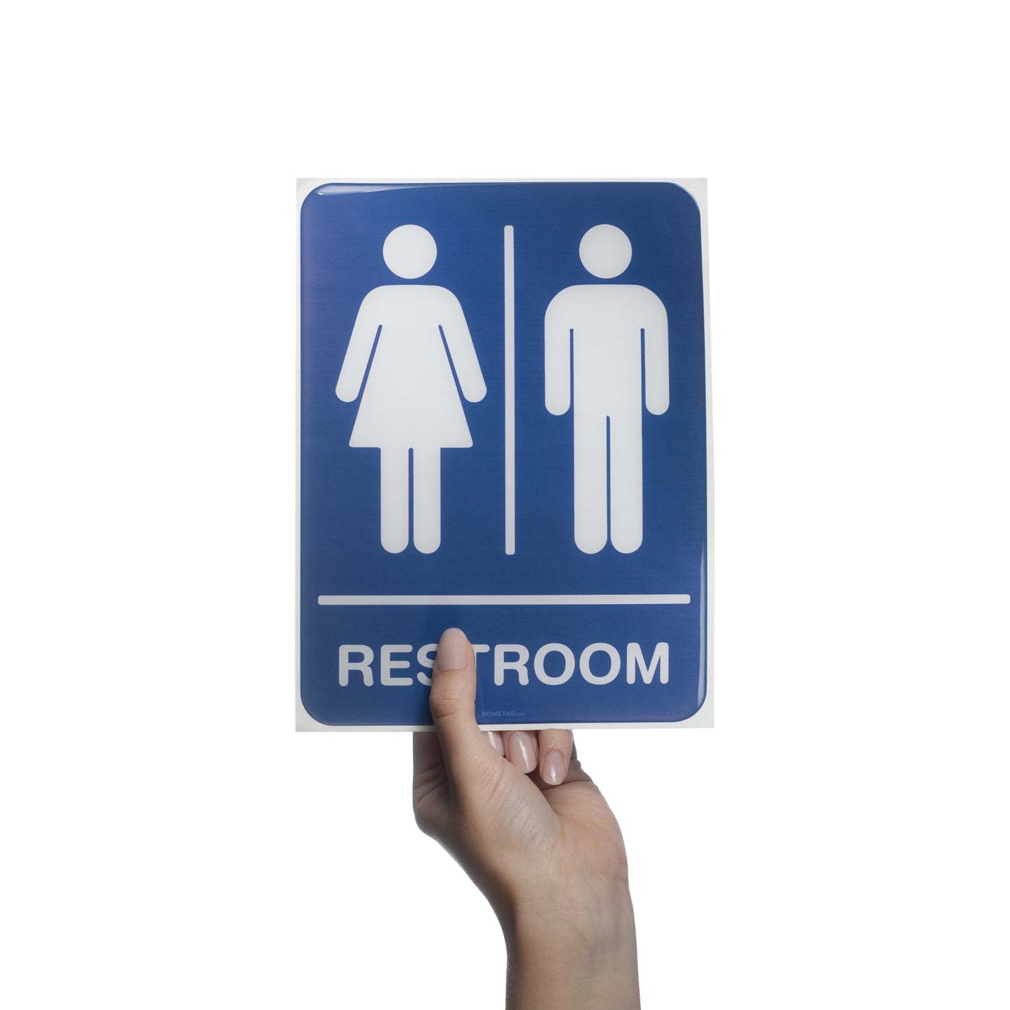 Restroom Unisex 6x8 - Sign Bubble Sticker