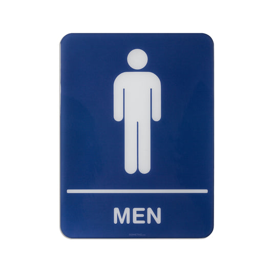 Restroom Men 6x8  - Sign Bubble Sticker