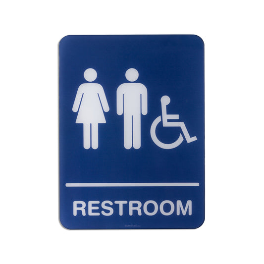 Restroom All Handicap 6x8 - Sign Bubble Sticker