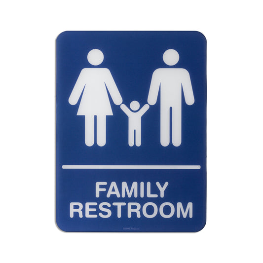 Restroom Family 6x8 - Sign Bubble Sticker