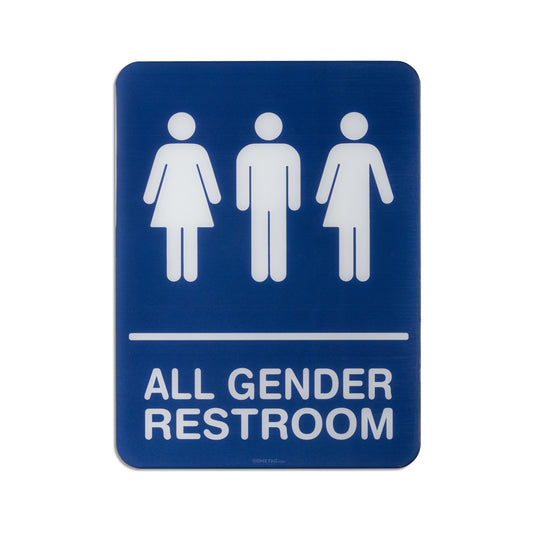 Restroom All Gender 6x8 - Sign Bubble Sticker