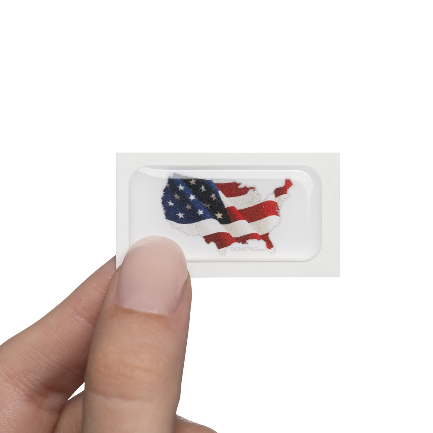 US Flag Map 1.4x0.7 - USA Bubble Sticker
