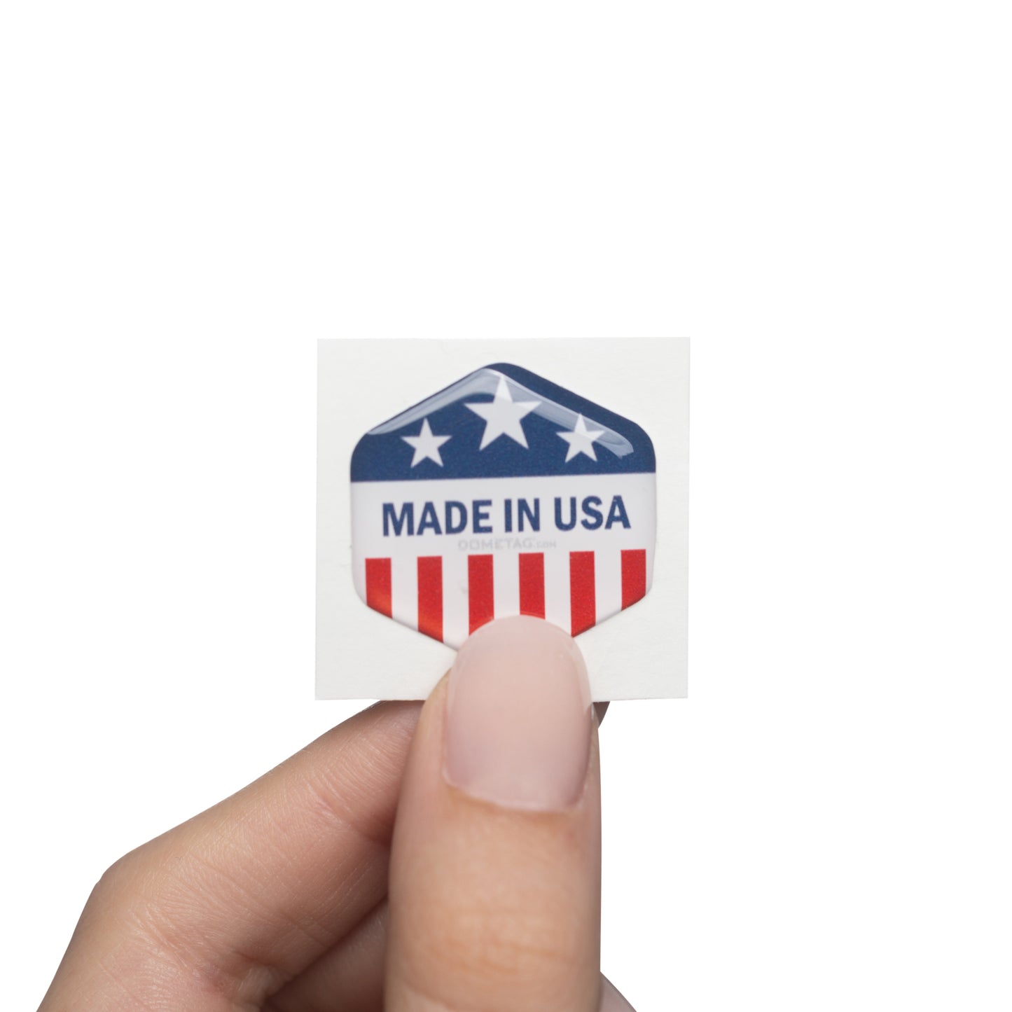 Made in USA hexagon 1x1 - USA Bubble Sticker