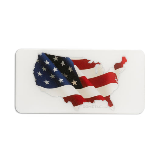 US Flag Map 1.4x0.7 - USA Bubble Sticker