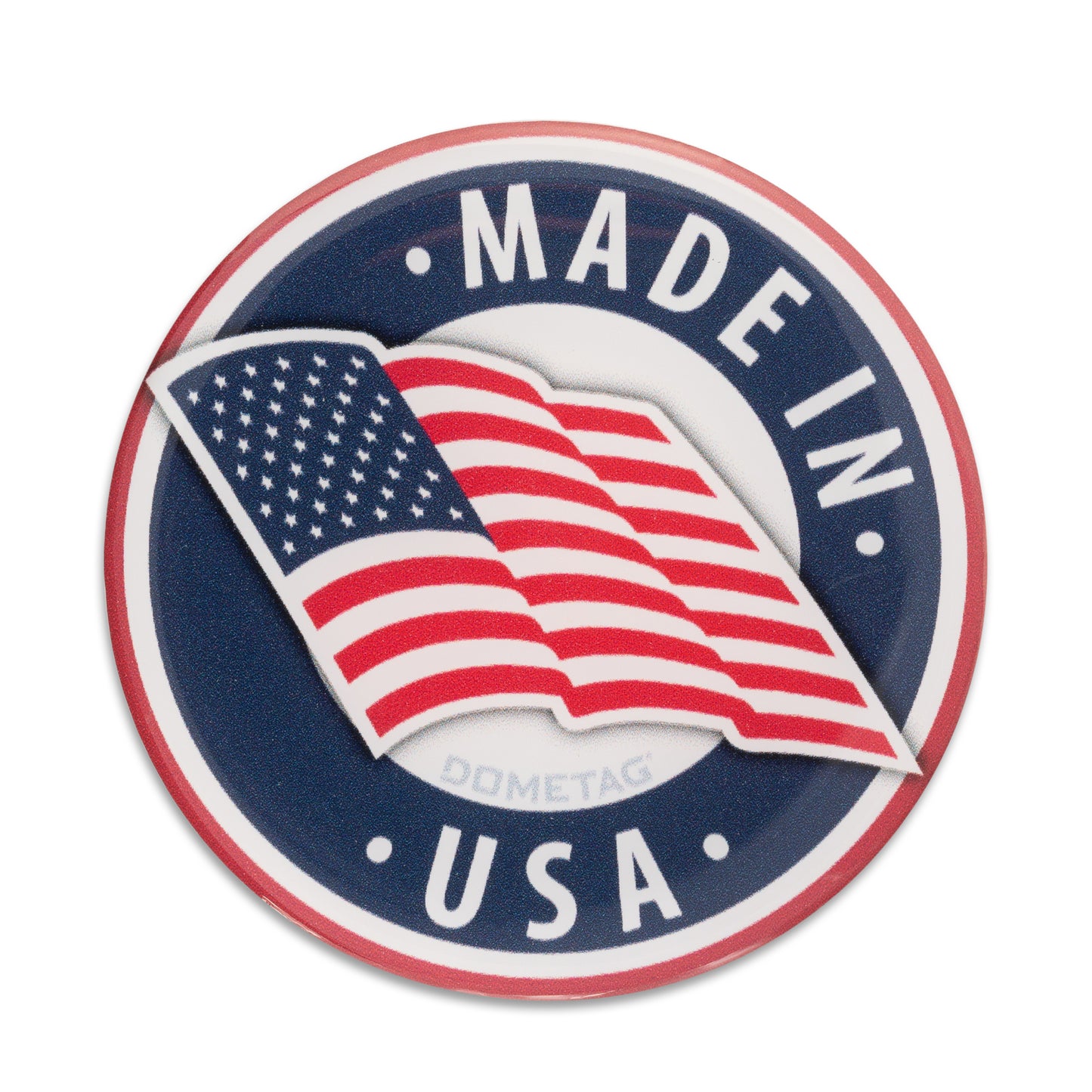 Made In USA Dark Blue Circle 2x2 - USA Bubble Sticker