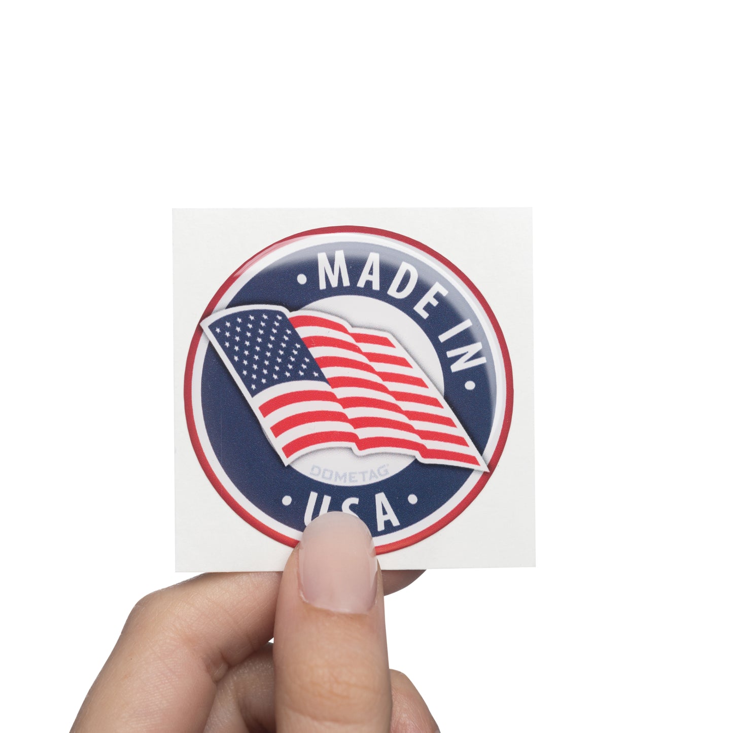 Made In USA Dark Blue Circle 2x2 - USA Bubble Sticker