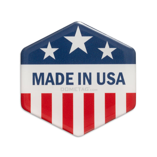 Made in USA Hexagon 2x2 - USA Bubble Sticker