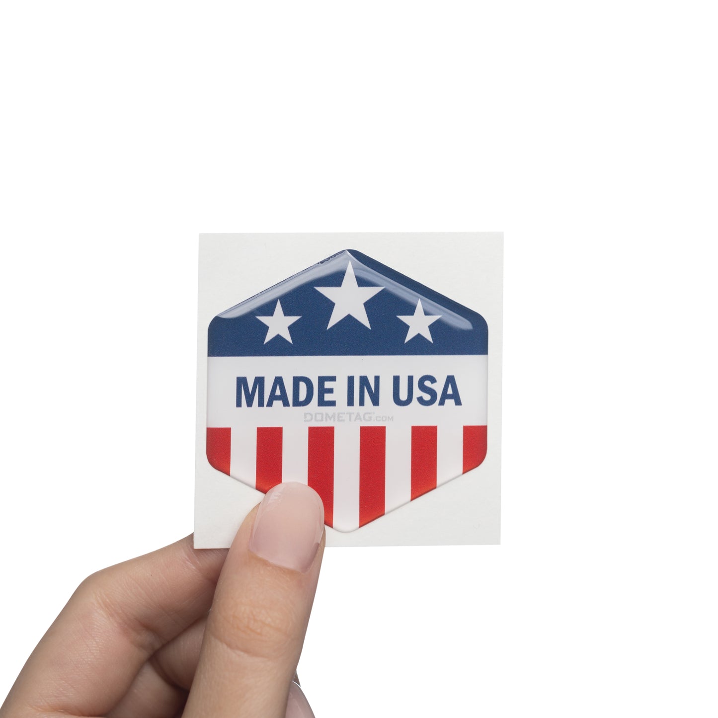 Made in USA Hexagon 2x2 - USA Bubble Sticker