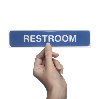 Restroom 7.5x1.5 - Sign Bubble Sticker