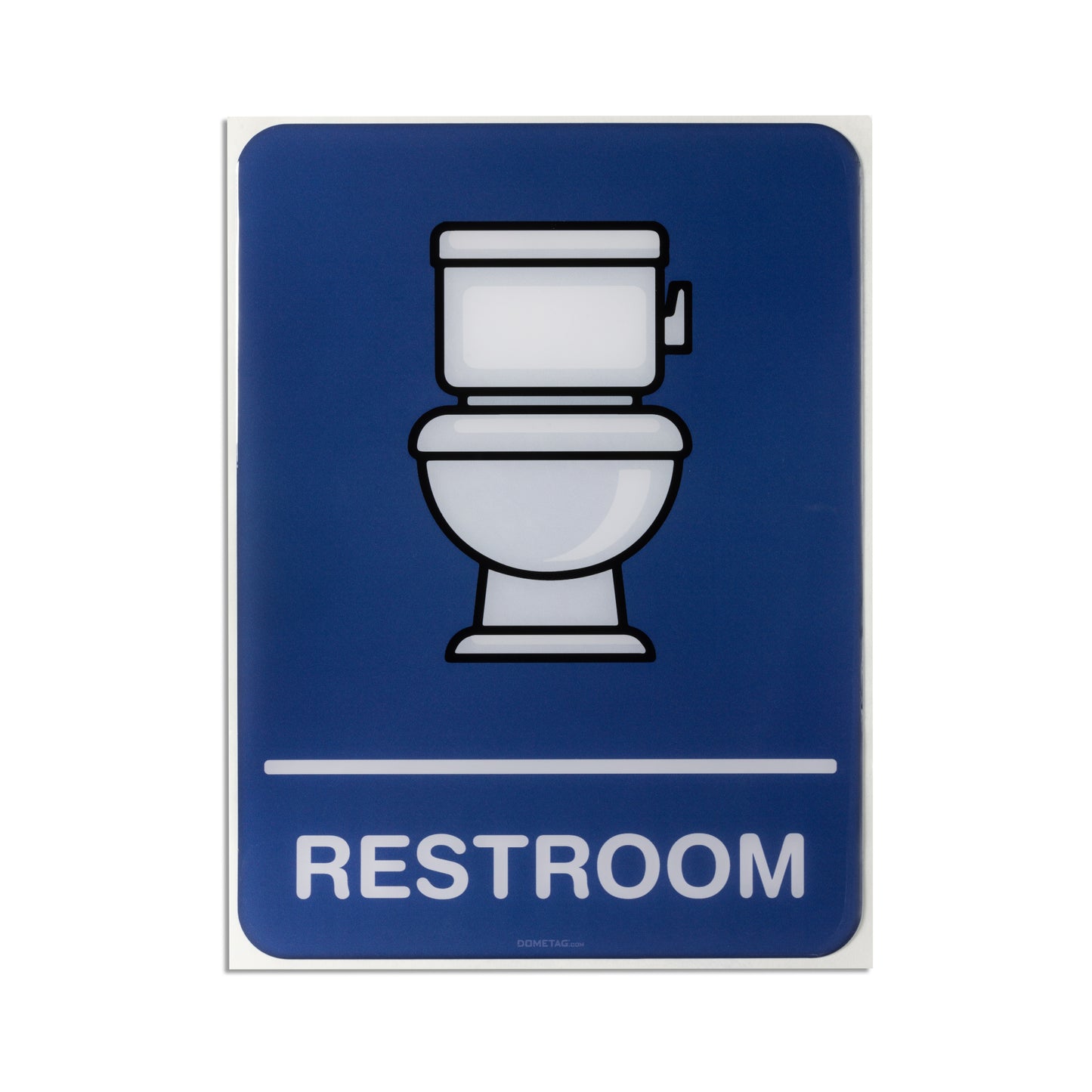 Restroom Toilet 6x8 - Sign Bubble Sticker