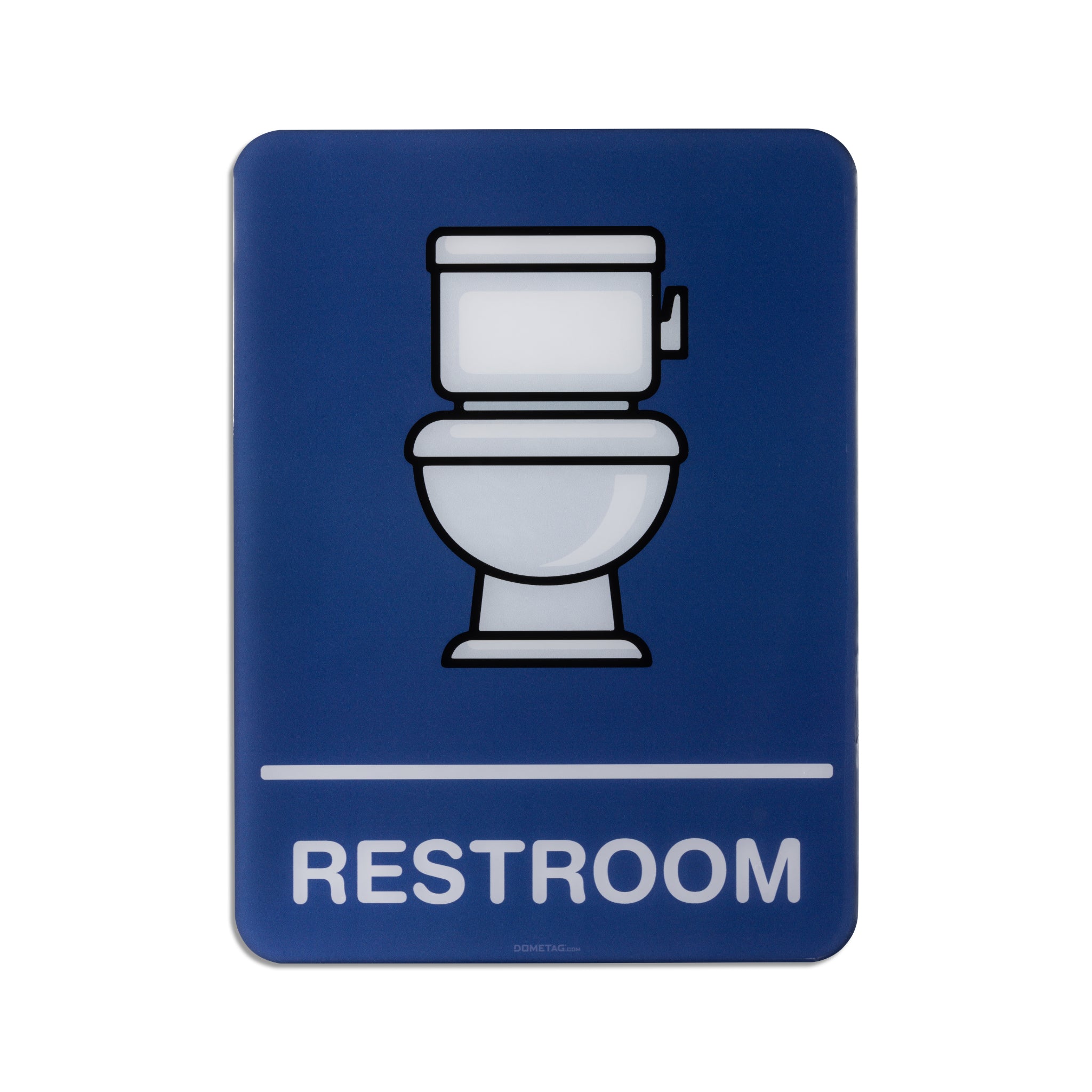 Restroom Sticker Restroom Toilet 6x8 - Sign Bubble Sticker – DomeTag Shop