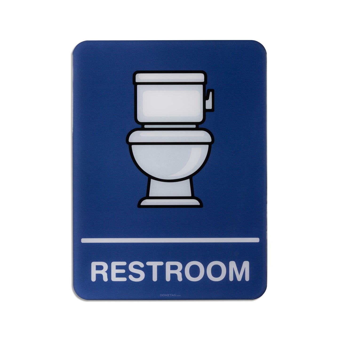 Restroom Toilet 6x8 - Sign Bubble Sticker