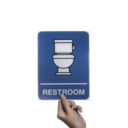 Restroom Toilet 6x8 - Sign Bubble Sticker